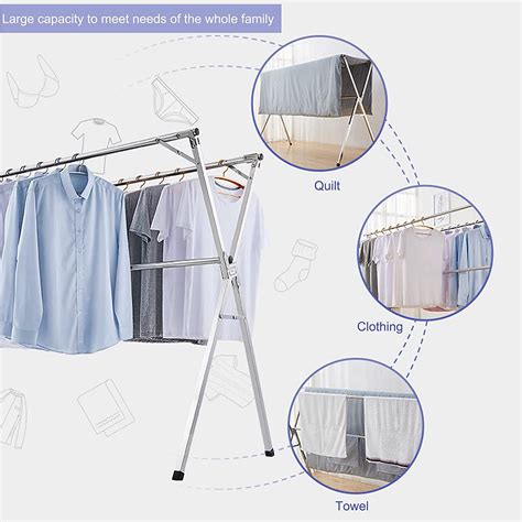 Buy Clothes Drying Racks, Upgraded Stainless Steel Laundry Drying Rack ...