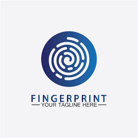 Fingerabdruck-Logo-Vektorsymbol-Illustrationsvorlage | Premium Vektor