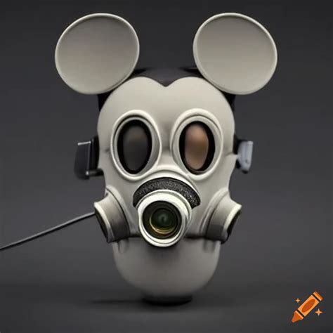 Mickey mouse wearing a gas mask on Craiyon
