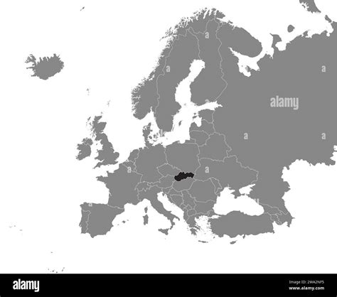 Location map of the SLOVAK REPUBLIC, EUROPE Stock Vector Image & Art - Alamy