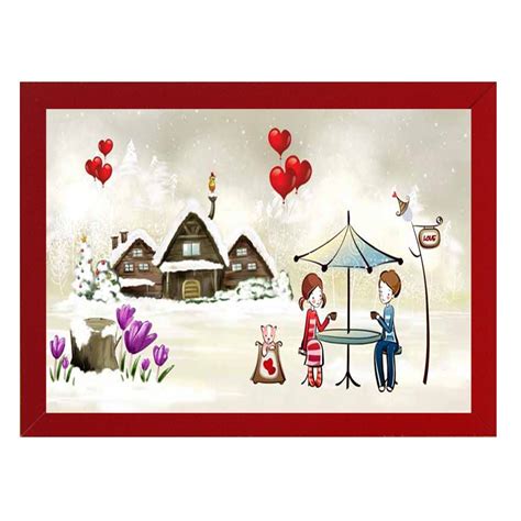 Wens Enjoying Couple Wall Art Painting (MDF, 35.5 Cm X 50.8 Cm) (WSP ...