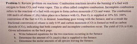 Image result for Combustion Example Problem