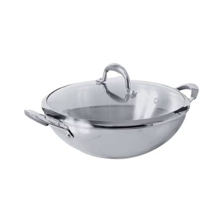 Buy Meyer Trivantage Nickel Free Stainless Steel Triply Kadai | Steel ...
