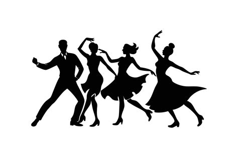 Silhouette of people dancing 48266806 Vector Art at Vecteezy