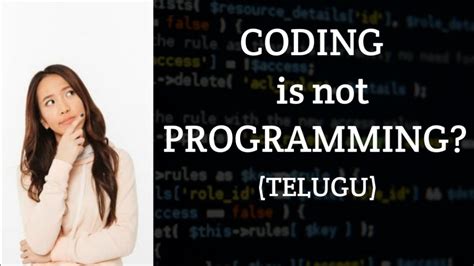 Image result for Difference Between Coding and Programming in Telugu