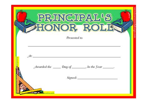 Free Printable Honor Roll Certificate Templates [Word, Excel, PDF] Sample