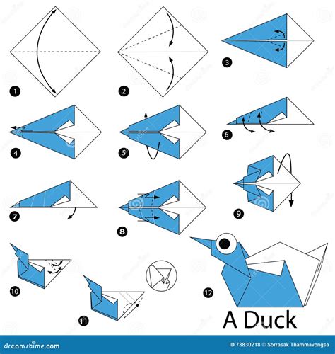Origami Paper Folding Of Duck at Hamish Gellatly blog