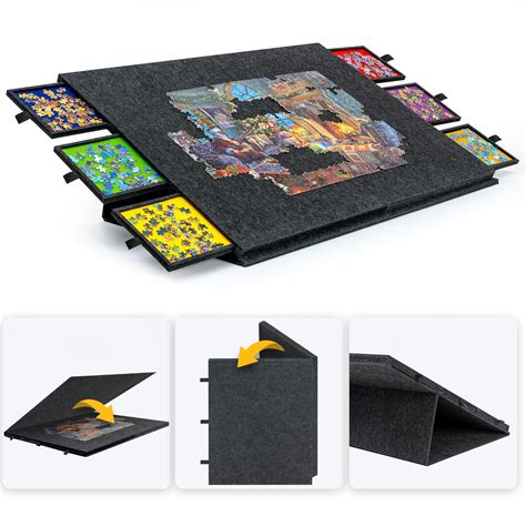 Amazon.com: Lavievert 2000 Piece Tilting Puzzle Table with 2-in-1 Designed Stand & Cover ...