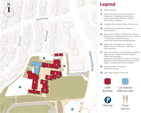Campus Map :: UNM Los Alamos | The University of New Mexico