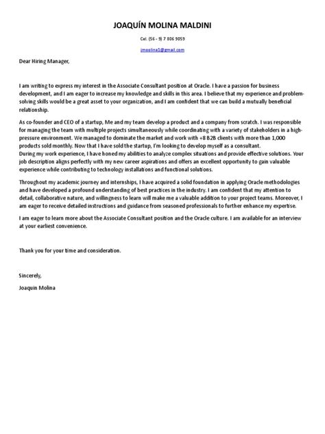 Image result for Oracle Developer Cover Letter Sample