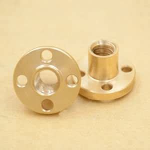 2pcs 3d Printer CNC Lead copper nut for 8mm screw BY TECHNO : Amazon.in ...
