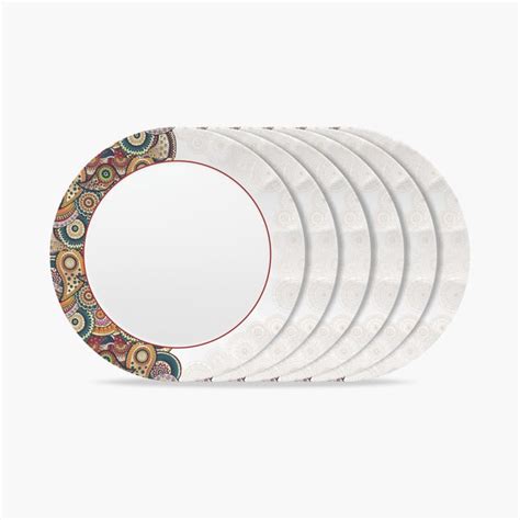 Buy SERVEWELL Dora Printed Dinner Plates- Set of 6 Pcs. from Servewell ...