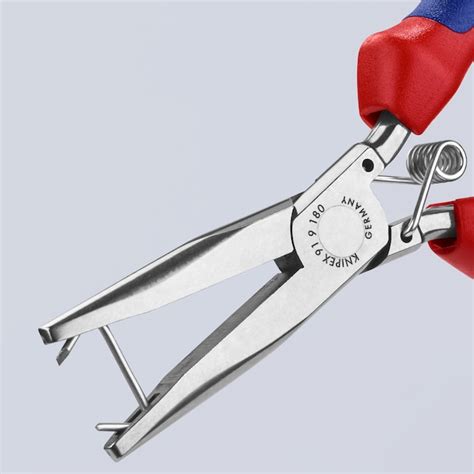 KNIPEX 7.7-in Red Dipped Handle Hog Ring Pliers for Automotive ...