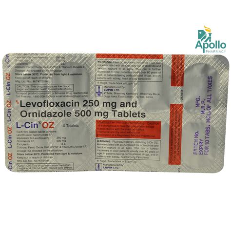 LCIN OZ TABLET Price, Uses, Side Effects, Composition - Apollo Pharmacy
