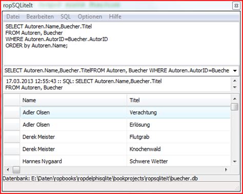Delphi SQLite Server 的图像结果