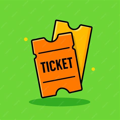 Tickets cartoon style vector illustration isolated | Premium Vector