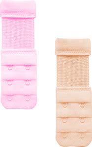 FIMS Women Elasten Bra Extender 2 Hooks 3 Rows Pack of 2 Hook Extender ...