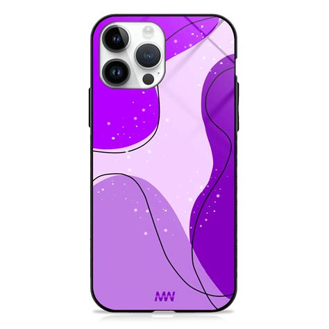 Aesthetic Purple Wave Premium GLASS CASE – MW Stuffs