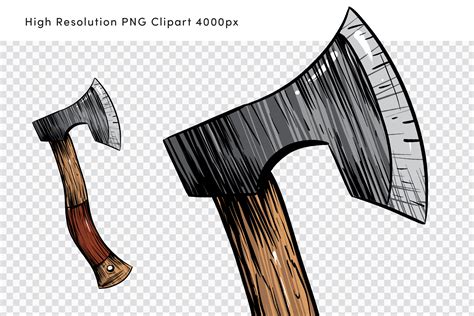 Axes Clipart Illustration Set [PSD, PNG] - DesignerCandies