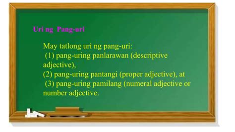 Pang uri at-uri_ng_pang-uri_grade_6 | PPTX