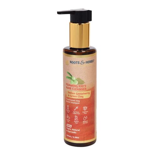 Indian Gooseberry & Green Clay Foaming Kids Hair Cleanser Shampoo Trad ...