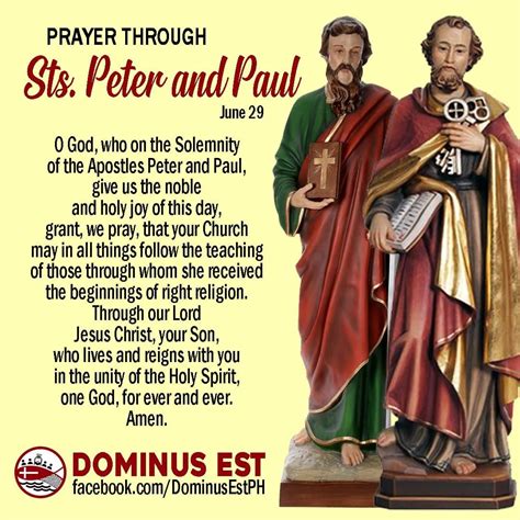 Prayer through Saints Peter & Paul 🙏🏼 Saints Peter & Paul, Pray for Us ...