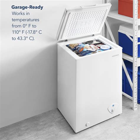 Insignia™ - 3.5 Cu. Ft. Garage-Ready Chest Freezer - White | National ...