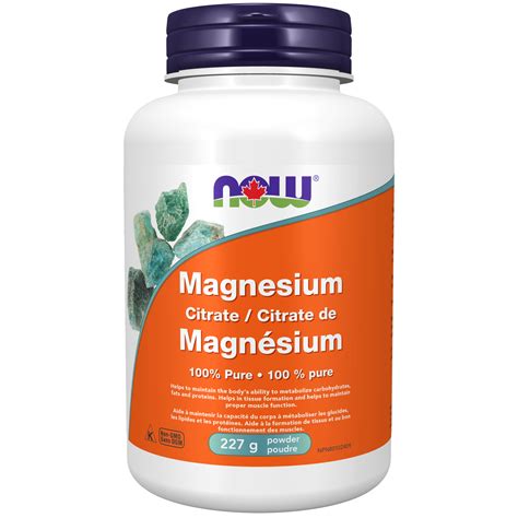 Magnesium Citrate Powder - Now Foods Canada