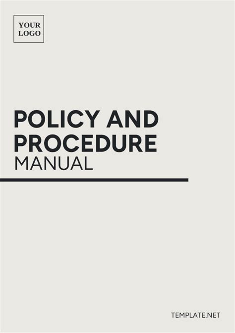 Policy and Procedure Manual Template - Edit Online & Download Example ...