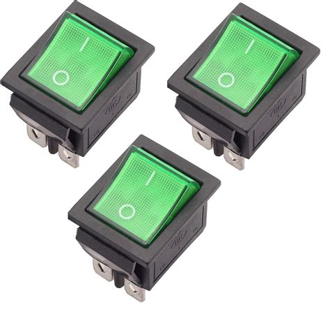 KAMCON? KCD4 DPST ON-Off 4 Pin Rocker Boat Switch Indicator 16A/20A AC ...