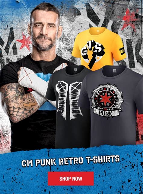 CM Punk Retro Shirts are back on WWE Shop : r/WWEShop