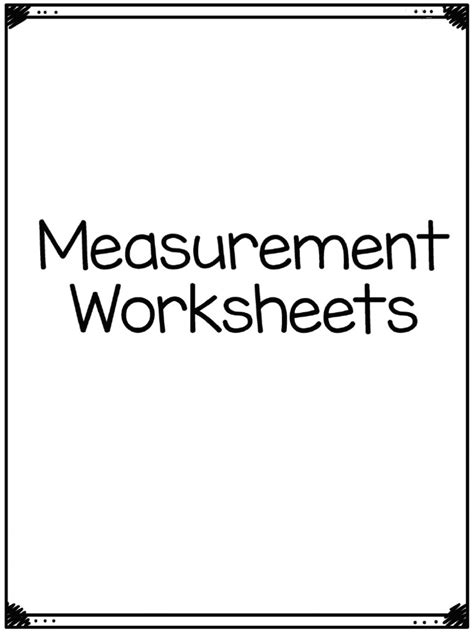 Image result for Printable Measuring Worksheets