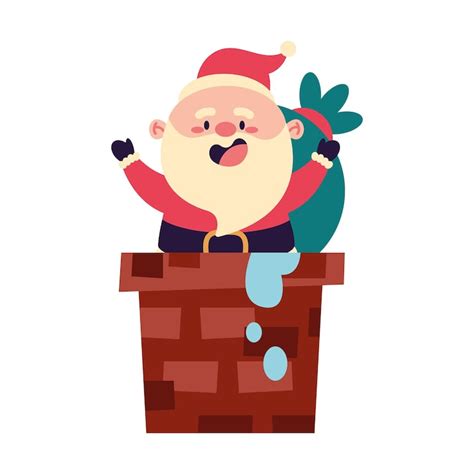 Santa going down chimney Images - Free Download on Freepik