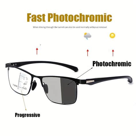 Photochromic Prog. Reading Glasses Anti Light Multifocal Ultra Light ...