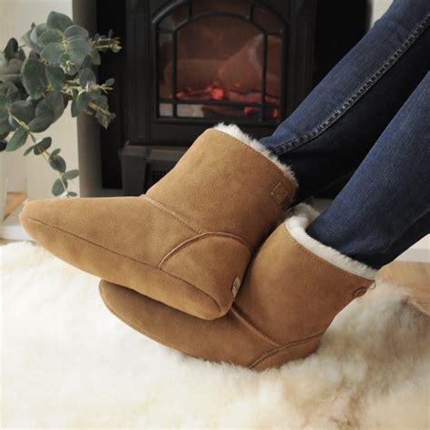 Limited Edition - Sheepland Luxury Sheepskin Indoor Slipper Boots ...