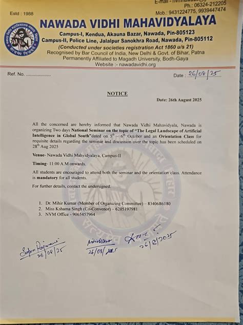 Welcome to Official Website of Nawada Vidhi Mahavidyalaya,Nawada