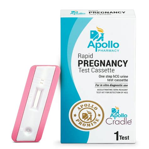 Buy Apollo Pharmacy Rapid Pregnancy Test Cassette, 1 Count | 19 Minutes ...