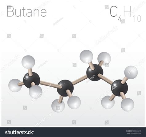 Butane C4h10 Structural Chemical Formula Molecule Stock Vector (Royalty Free) 1693682278 ...