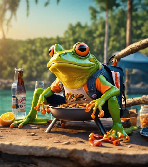 Lexica - Extremely realistic stylish frog in sneakers, jeans. On the ...