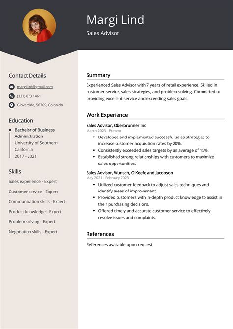 Sales Advisor CV Examples (Template & 20+ Tips)