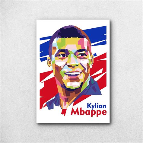 Kylian Mbappé WPAP Poster – French Pop Art Portrait Wall Decor | UV ...