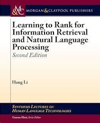 Buy Learning to Rank for Information Retrieval and Natural Language ...