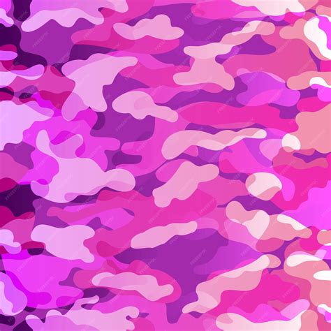 Premium Vector | Pink purple violet camouflage military uniform pattern ...