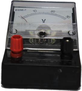 THE LABWORLD Analog dc voltmeter for lab desk stand type 0-30 volt for ...