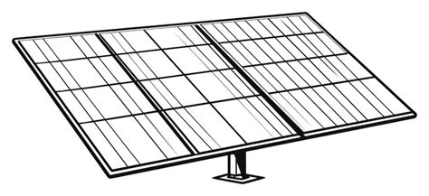 Png solar panel sketch line white background | Premium AI-generated image