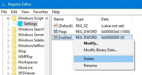 Image result for Windows Script Host Enable