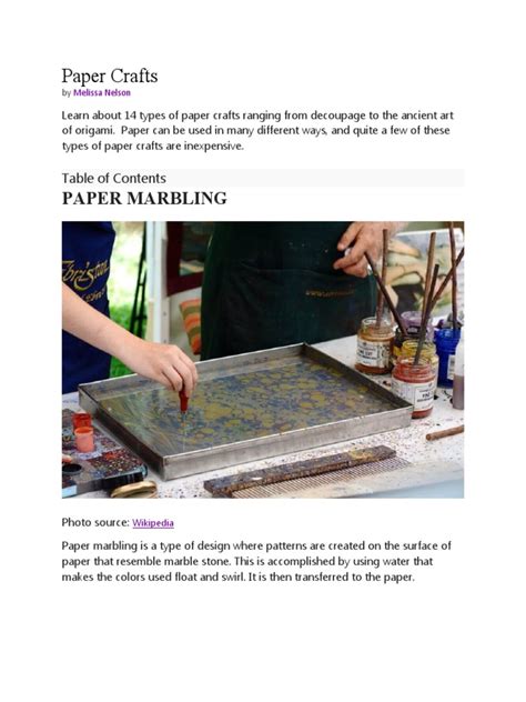 14 Types of Paper Crafts: A Guide to Paper Marbling, Origami ...