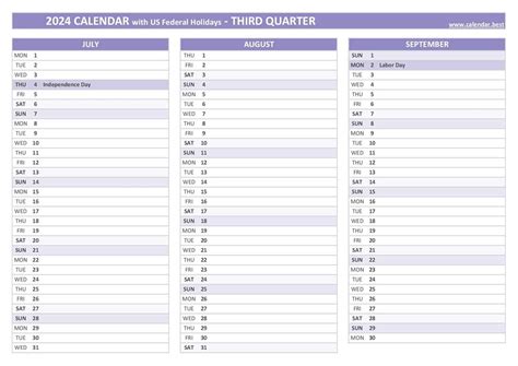 Free Blank Three Month Calendar Template for Easy Planning