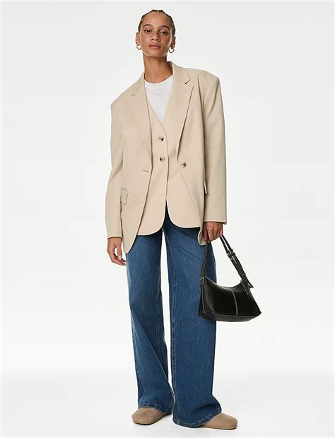 Buy lyocell™ Rich Relaxed Single Breasted Blazer at Marks & Spencer