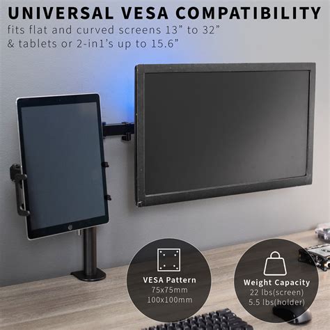 Buy VIVO Tablet & Monitor Adjustable Desk Mount Stand, Fits Screens up ...